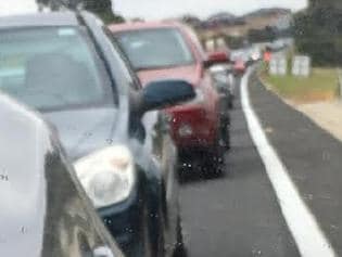 Long traffic delays on the Western Freeway, Easter Monday 2017.