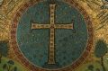 C8DCYY Byzantine mosaic in the apse of the Basilica of Sant'Apollinare in Classe near Ravenna, Italy. CREDIT LINE MUST ...