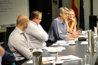 presenters speaking to the group at the aiatsis native title law workshop