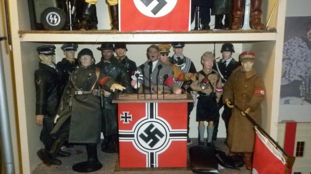 A collection of Nazi dolls owned by Nathan Sykes Source: Dailystormer.com