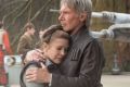 Carrie Fisher and Harrison Ford in <i>The Force Awakens</I>.