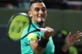 Kyrgios ground out victory after an enthralling second-set tiebreak.