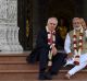 Australia's Prime Minister Malcolm Turnbull and India's Prime Minister Narendra Modi visit Akshardham Mandir hindu ...