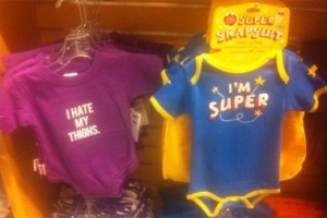 New York University Bookstore has come under fire for selling a onesie bearing the slogan "I hate my thighs" for baby ...