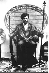 Huey Newton, a 'Son of Malcolm' & founder and leader of the Black Panther Party