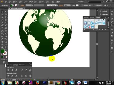 How to create world globe by using illustrator