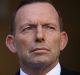 No happy: Tony Abbott lashed the leaked polling on Thursday