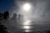 Tourists bathe in hot springs near the small village of Agua Brava, more than 4000 meters above sea level, in the Uyuni ...