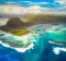 The amazing "underwater waterfall" effect can be seen from the air looking back towards Le Morne.