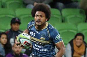 MELBOURNE, AUSTRALIA - APRIL 15: Henry Speight of the Brumbies runs in to score a try during the round eight Super Rugby ...