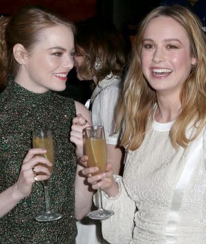 Emma Stone (L) and Brie Larson, Larson was full of praise for Stone in her profile of the actress. 
