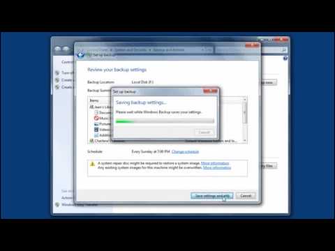 Backing up and restoring your computer with Windows 7