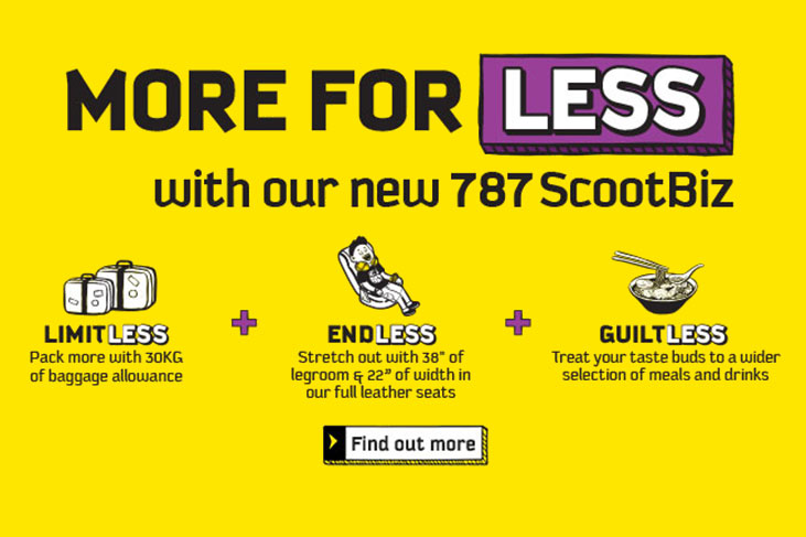 More for Less on Scoot 787 ScootBiz