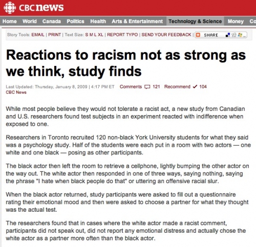 Reactions to Racism