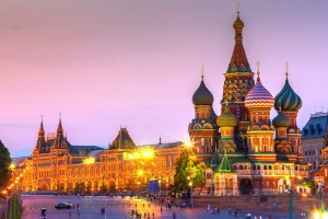 Twilight at Saint Basil's Cathedral.