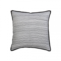 The Festive Twist Linen Cushion - Black