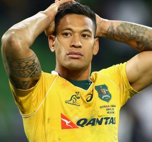 Below his best this year: Israel Folau.