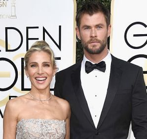 Elsa Pataky and husband Chris Hemsworth  at this year's Golden Globe Awards.