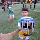 Syrian refugee Muhammad Al Haj Kadour who plays hurling for Michael Davitts GAA club under-10s pictured training in west Belfast. Photo by Kelvin Boyes / Press Eye.