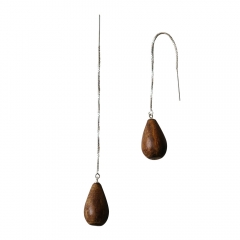 Natural Wood Acacia Drop Earrings