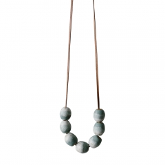 Salty Blue Bead Necklace