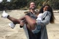 Serena Williams with her fiance, Alexis Ohanian.