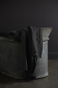 Linen Bath Towel - Charcoal