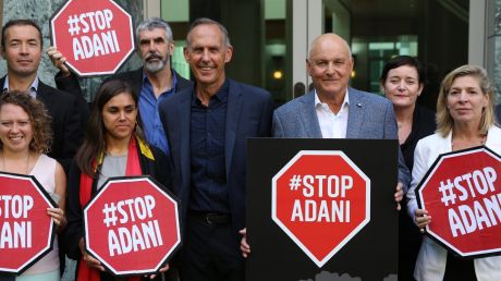 Bob Brown returned to Parliament House in Canberra with Geoff Cousins and environmental groups to protest against the ...