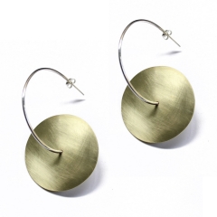 New Moon Disc Earrings