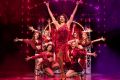 Lola (Callum Francis) and her "angels" in <I>Kinky Boots</I>.