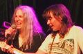 Courtney Barnett and Patti Smith on stage at Festival Hall on Thursday night.