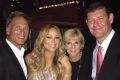 David Panton, Mariah Carey, Julie Bishop and James Packer at Crown Casino in Melbourne.