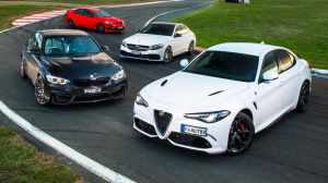 Performance sedans comparison: Alfa Romeo Giulia QV v Mercedes-AMG C63 v BMW M3 v HSV GTS.