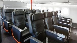 Jetstar business class cabin on the 787 Dreamliner.