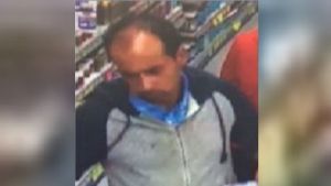 The man police wish to speak to over a theft from the Chemist Warehouse in St Albans.