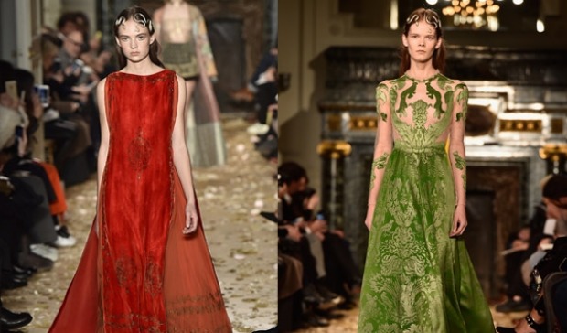 Valentino's goddess gowns designed by Maria Grazia Chiuri and Pierpaolo Piccioli.