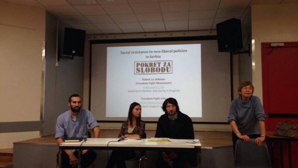 Social resistance to neo-liberal policies in Serbia – report from the debate in Paris