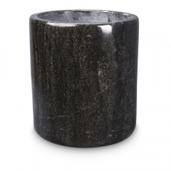 Large Marble Vessel Candle - Black