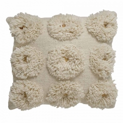 Daisy gold shag cushion