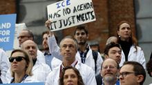 Scientists rally in San Francisco during the American Geophysical Union's meeting in December.