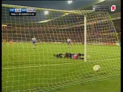 Free kick Ronald Koeman (European Cup final 91/92 - Barcelona vs. Sampdoria)