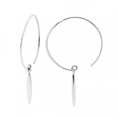 Sterling Silver Hoop and Needle Earrings