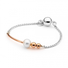 Rose Gold and Pearl Bracelet