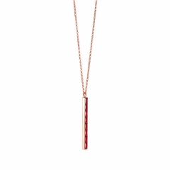 Rose Gold Vermeil Pendant - Garnet