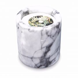 Marble Vessel Candle - White