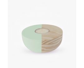 Wooden Maxi Tea Light Holder - Mint