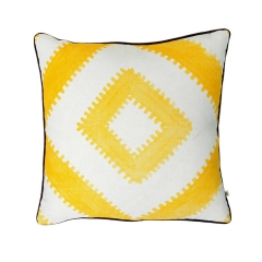 Sawtooth Yellow Cushion