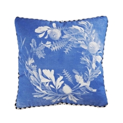 Banksia Wreath Blue Cushion