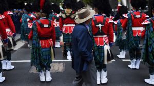 Thousands turned out for the Anzac Day march in Sydney.