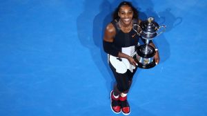 Serena Williams after winning the Women's Singles Final against her sister, Venus Williams, on day 13 of the 2017 ...